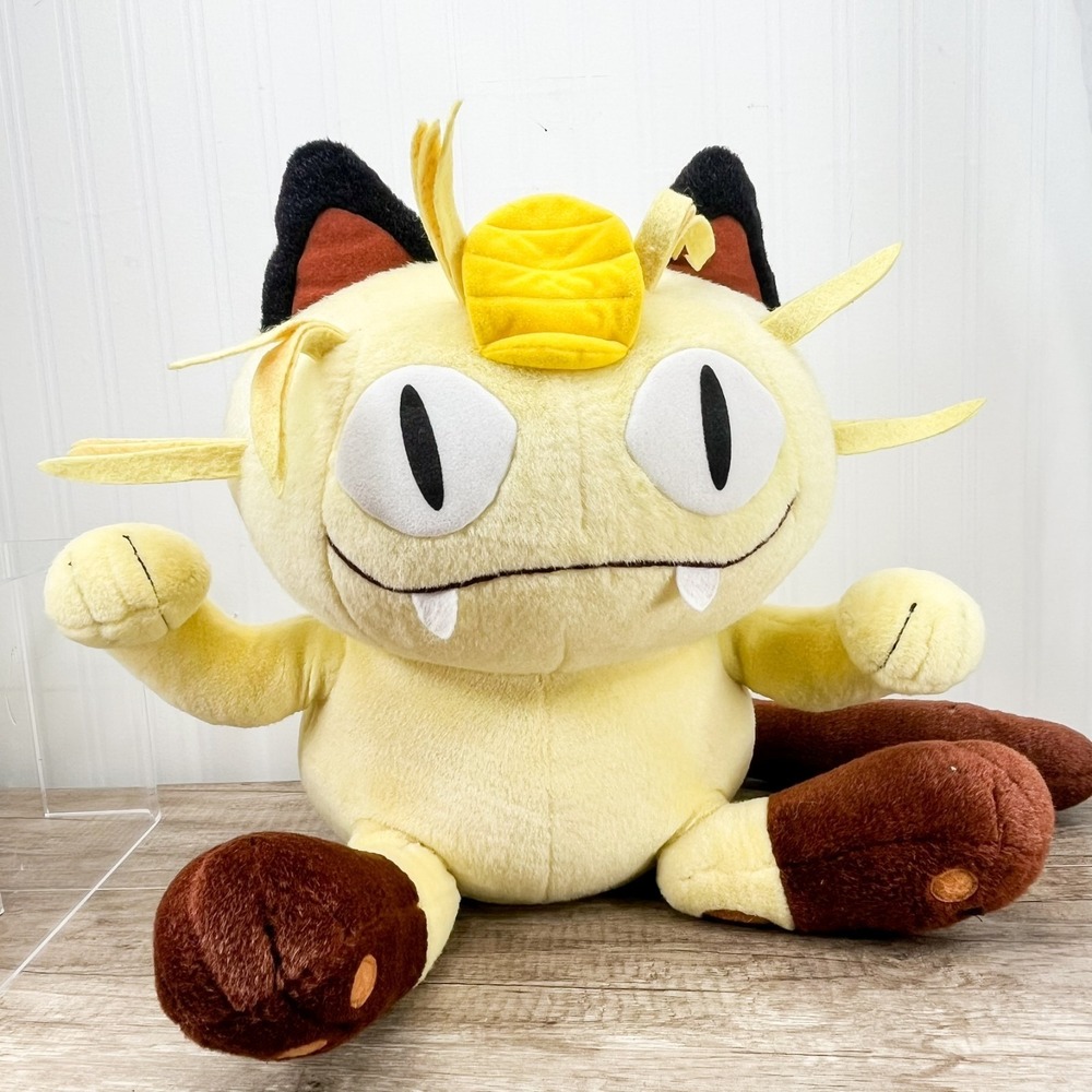 Vintage‎ Pokémon Jumbo Plush Meowth 1999 Nintendo Creatures Game Freak Hasbro